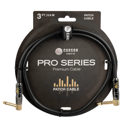 Carson Cable Co 003 FT Pro Patch Cable with Dual Right Angle Jacks
