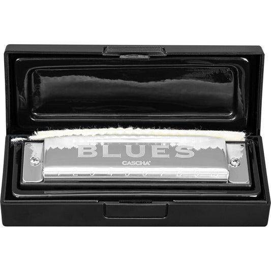 Cascha Blues Harp Harmonica Key of C with Case and Cleaning Cloth