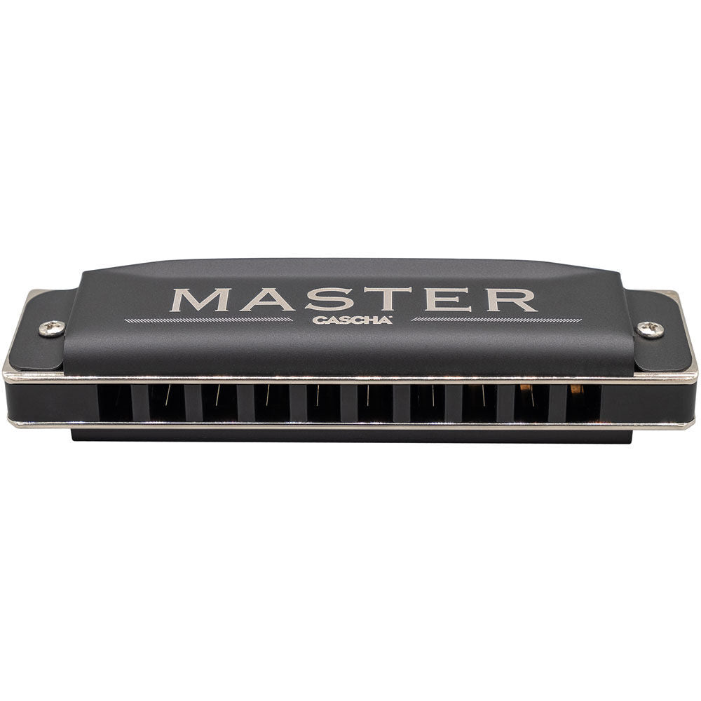 Cascha Master Edition Blues Harmonica in C - 10 Hole, Phosphor Bronze Reed Plates, Black Finish, Includes Soft Case & Cleaning Cloth — view 2