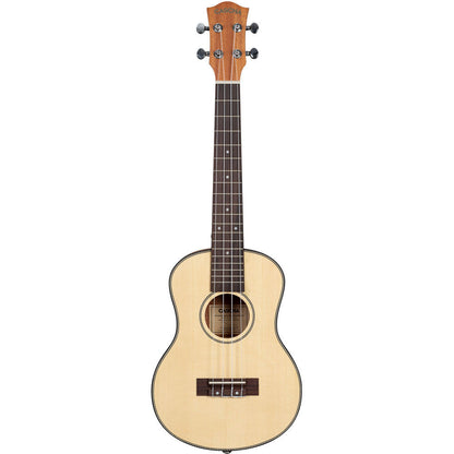 Cascha Left-Handed Tenor Ukulele with Solid Spruce Top in Natural Finish, Mahogany Body, Aquila Strings, Carry Bag & Picks Included — view 2