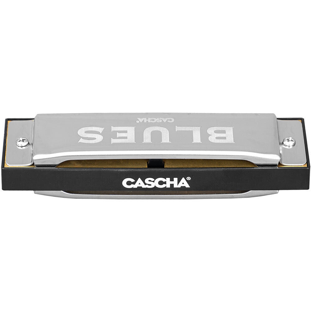 Cascha Blues Harp Harmonica - Key of D with Brass Reed Plates, Case & Cleaning Cloth — view 4