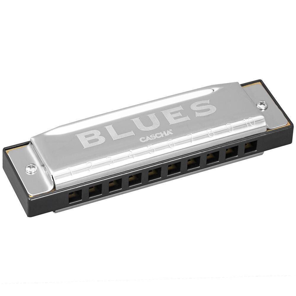 Cascha Blues Harp Harmonica in Key of E with Case and Cleaning Cloth — view 3
