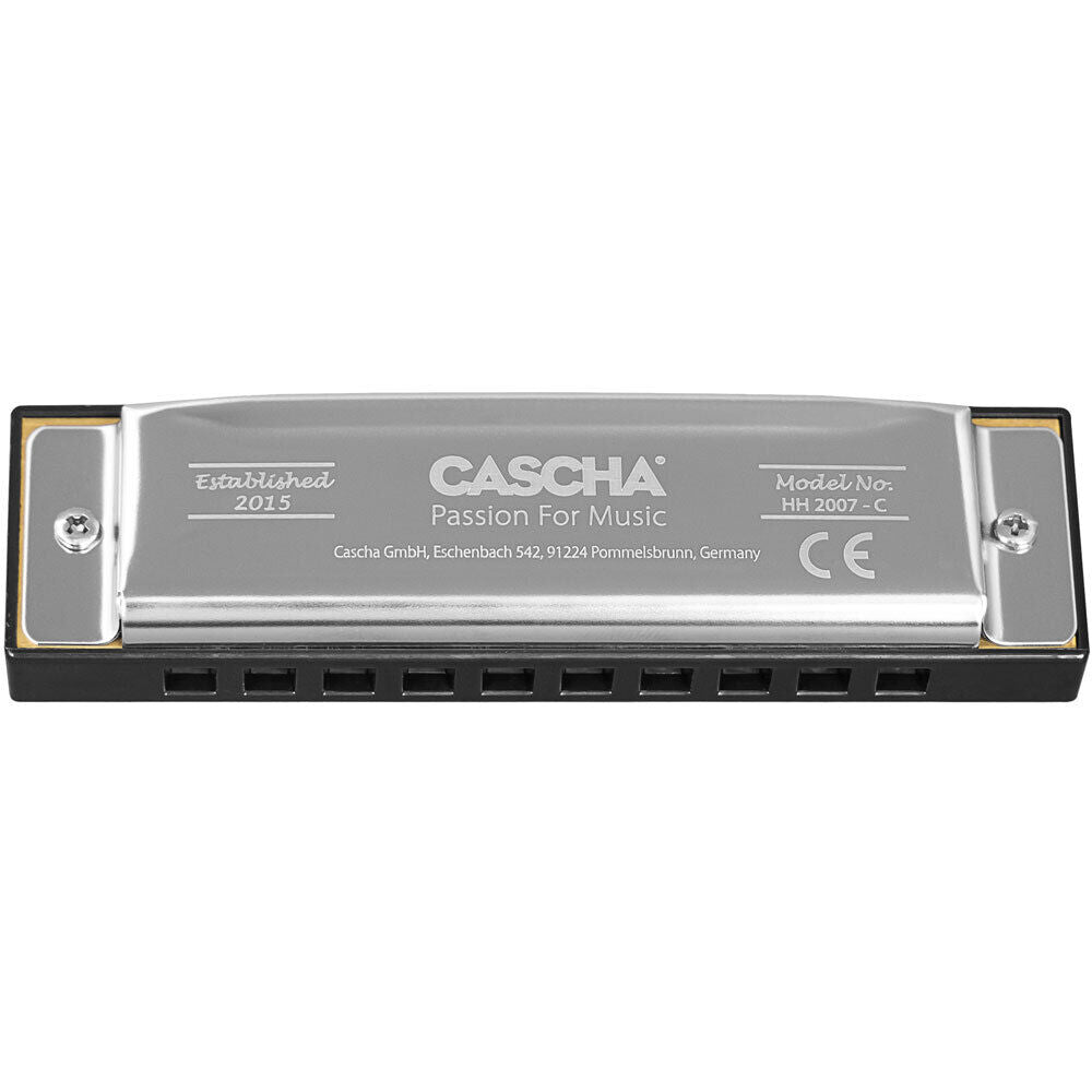 Cascha Blues Harp Harmonica in Key of Bb with Brass Reed Plates, Case & Cloth — view 5