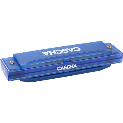 Cascha Fun Series 10-Hole Diatonic Harmonica in C-Major - Transparent Blue with Hard Case — view 5