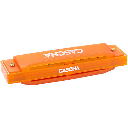 Cascha Fun Series 10-Hole Diatonic Harmonica in C-Major with Transparent Orange Design and Hard Case — view 5