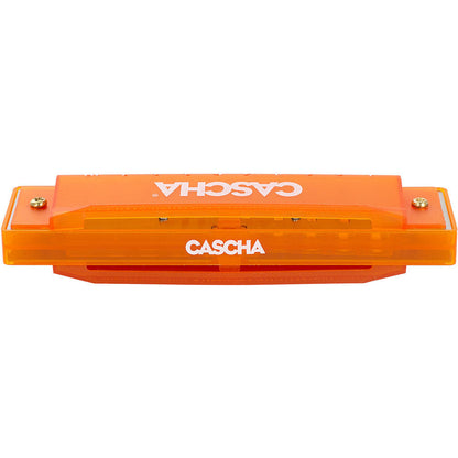 Cascha Fun Series 10-Hole Diatonic Harmonica in C-Major with Transparent Orange Design and Hard Case — view 6