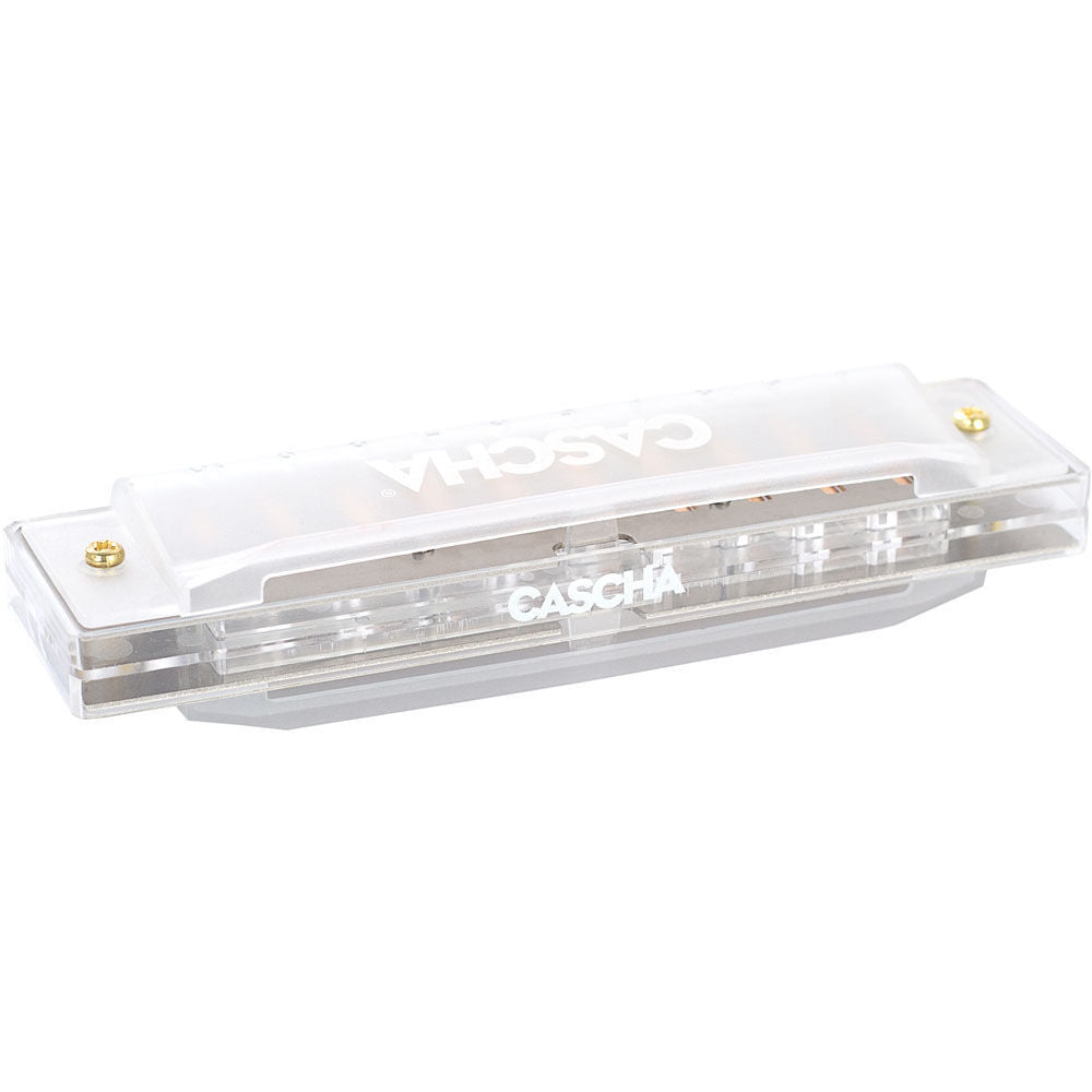 Cascha Fun Series 10-Hole Diatonic Harmonica in C-Major with Transparent Clear ABS Housing and Hard Case — view 5