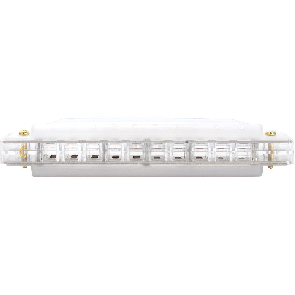 Cascha Fun Series 10-Hole Diatonic Harmonica in C-Major with Transparent Clear ABS Housing and Hard Case — view 4