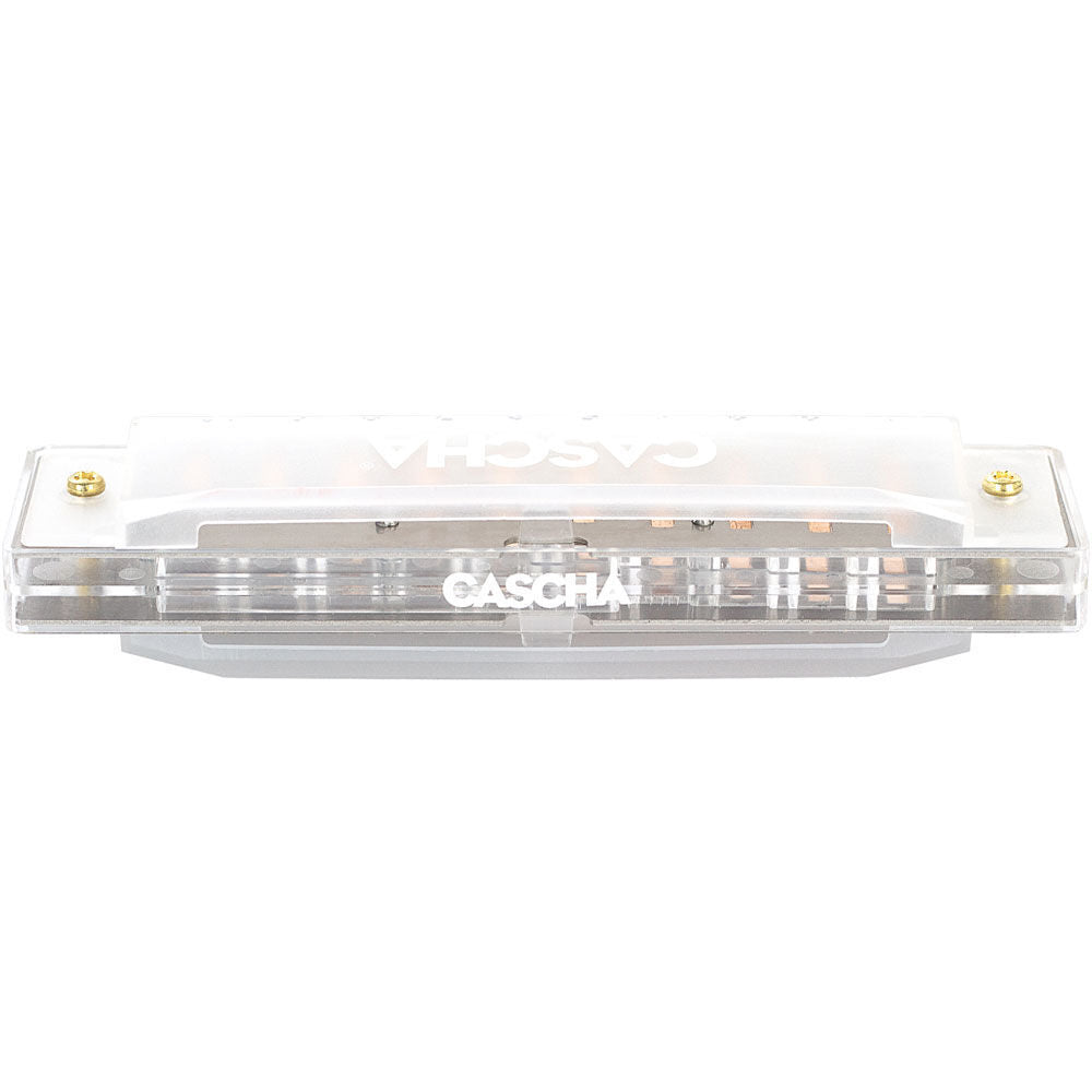 Cascha Fun Series 10-Hole Diatonic Harmonica in C-Major with Transparent Clear ABS Housing and Hard Case — view 6