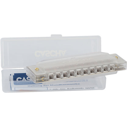 Cascha Fun Series 10-Hole Diatonic Harmonica in C-Major with Transparent Clear ABS Housing and Hard Case — view 2