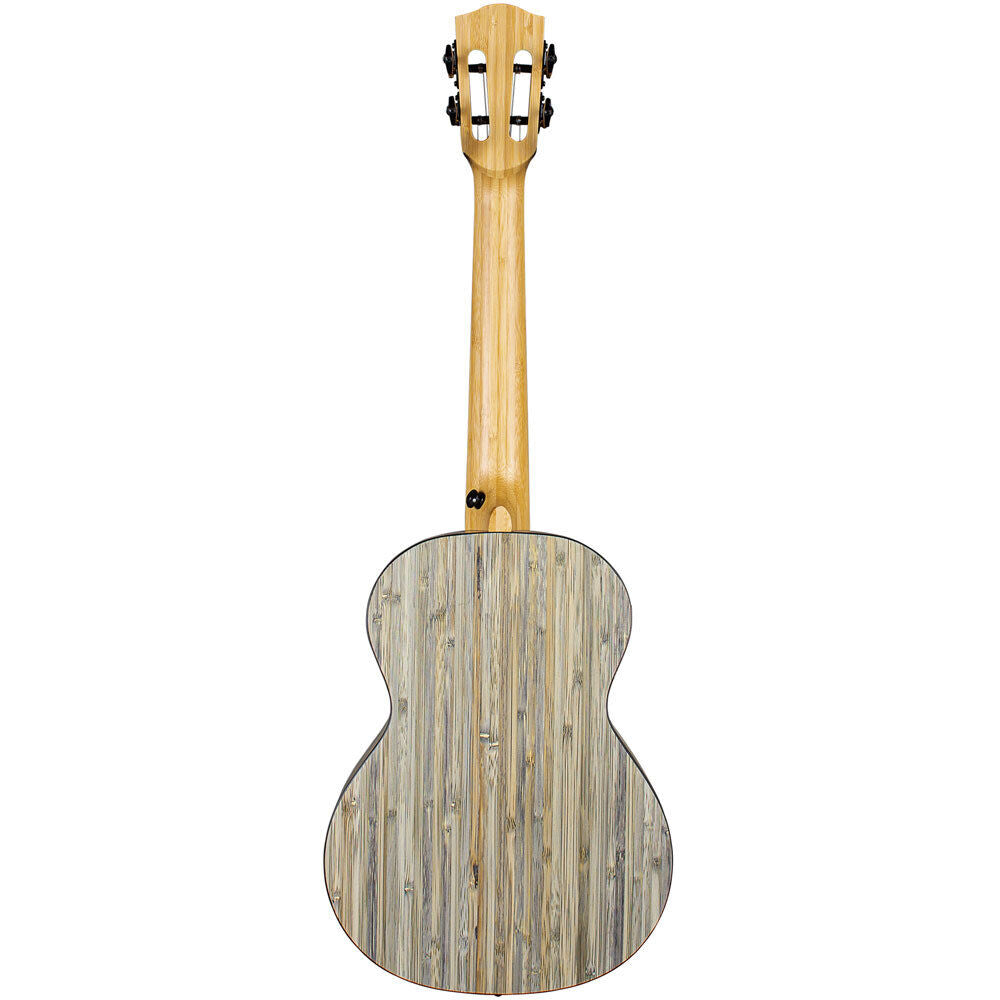 Cascha Bamboo Series Tenor Ukulele with Graphite Finish and 10mm Padded Carry Case — view 4