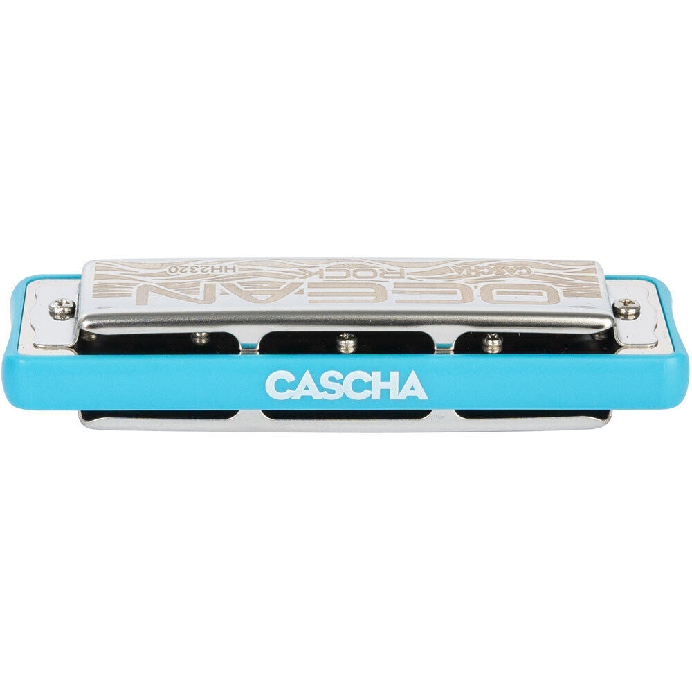 Cascha Ocean Rock Series Blues Harmonica Key of C with Blue Comb and Softcase — view 3