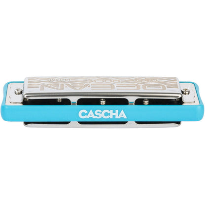 Cascha Ocean Rock Series Blues Harmonica Key of C with Blue Comb and Softcase — view 3