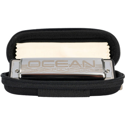 Cascha Ocean Rock Series Blues Harmonica Key of C with Softcase and Cleaning Cloth — view 2