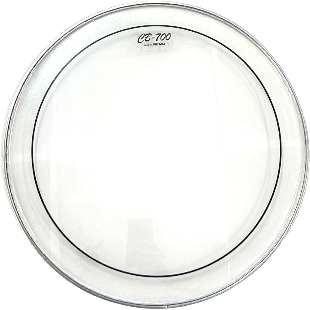 CB-700 Pinstripe Clear Bass Drum Head 20" - Two-Ply Mylar, Glued Control Ring, Medium Tuning, Durable Design, Suitable for Various Genres