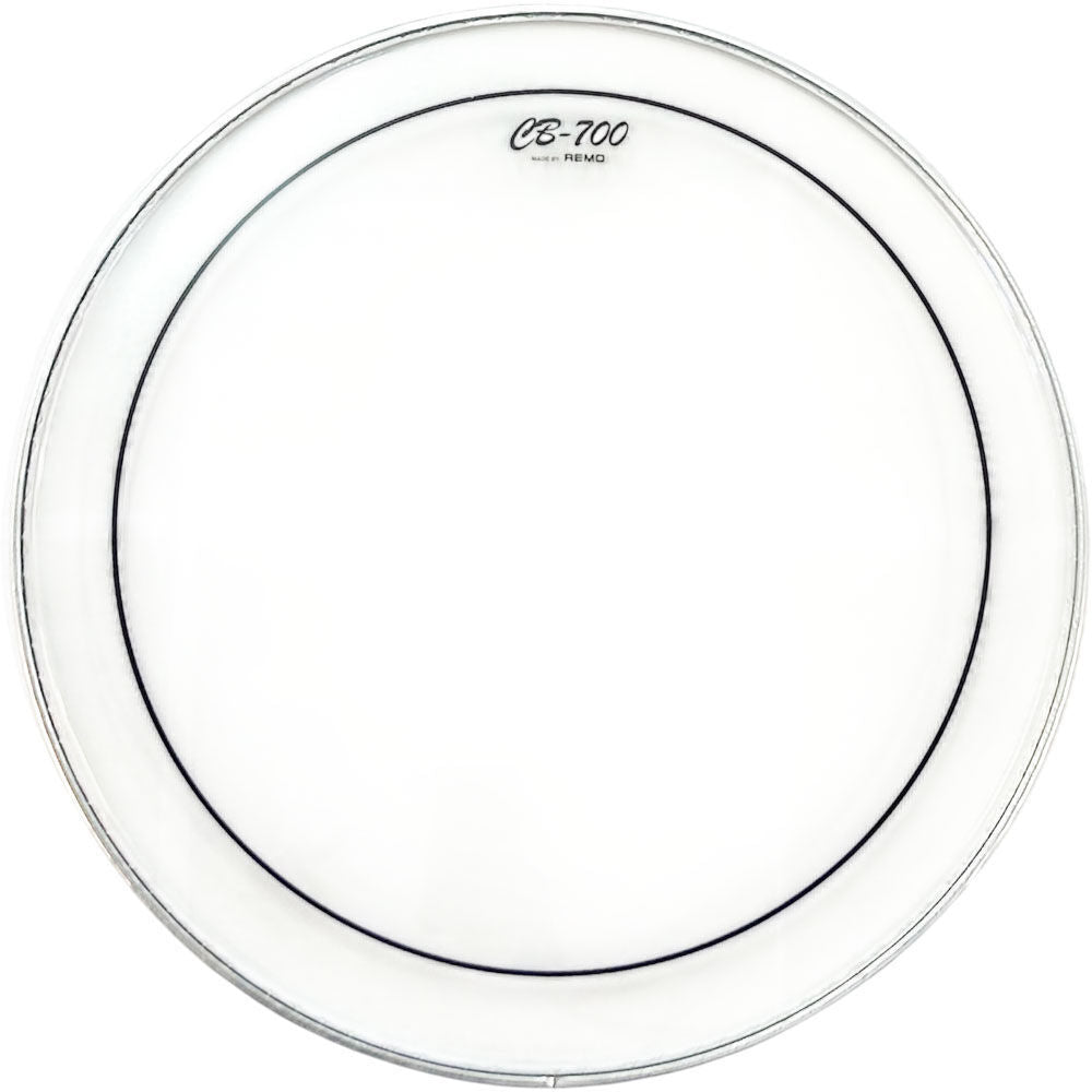 CB-700 Pinstripe Clear Bass Drum Head - 26" Mylar Film, Glued Control Ring, Durable Design, Medium Tuning for Pop/Rock Music