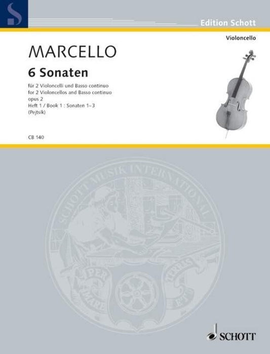 Marcello - 6 Sonatas Vol 1 Nos 1-3 2 Cellos/Piano (Softcover Book)