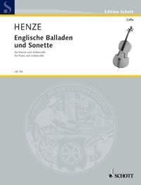 Henze - English Ballads and Sonnets for Cello and Piano, 88 Pages, Schott Music