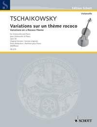 Variations on a Rococo Theme Op. 33 for Cello and Piano by Tchaikovsky, 48 Pages, Published by Schott Music