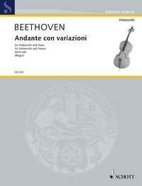 Beethoven - Andante con Variazioni WoO 44B for Cello and Piano, Arranged by Julius Berger, Publisher: Schott Music, 16 Pages