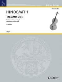 Hindemith - Trauermusik for Cello and Organ, 16 Pages, Schott Music