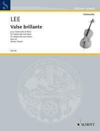 Lee Valse Brillante Op. 42 for Cello and Piano, 16 Pages, Published by Schott Music