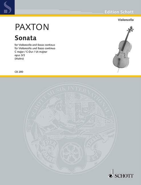 Paxton - Sonata in C Major Op. 3/3 for Cello and BC