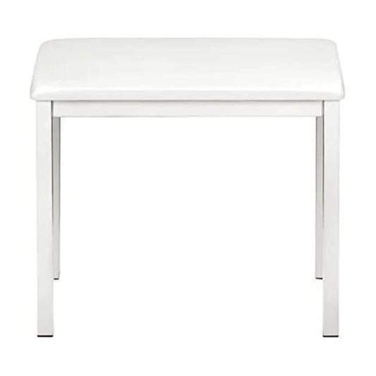 Casio CB7 Fixed Height Piano Bench - White, Padded Seat, Metal Frame, 23.6" x 11.8" x 20"