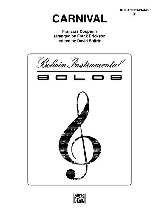 Carnival B Flat Clarinet/Piano Arr Erickson/Shifrin