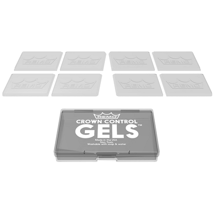 Remo Crown Control Gels - Clear, 8 Pieces, Non-Toxic, Overtone Dampening for Drums and Percussion, Washable, Stick Bag Friendly — view 3