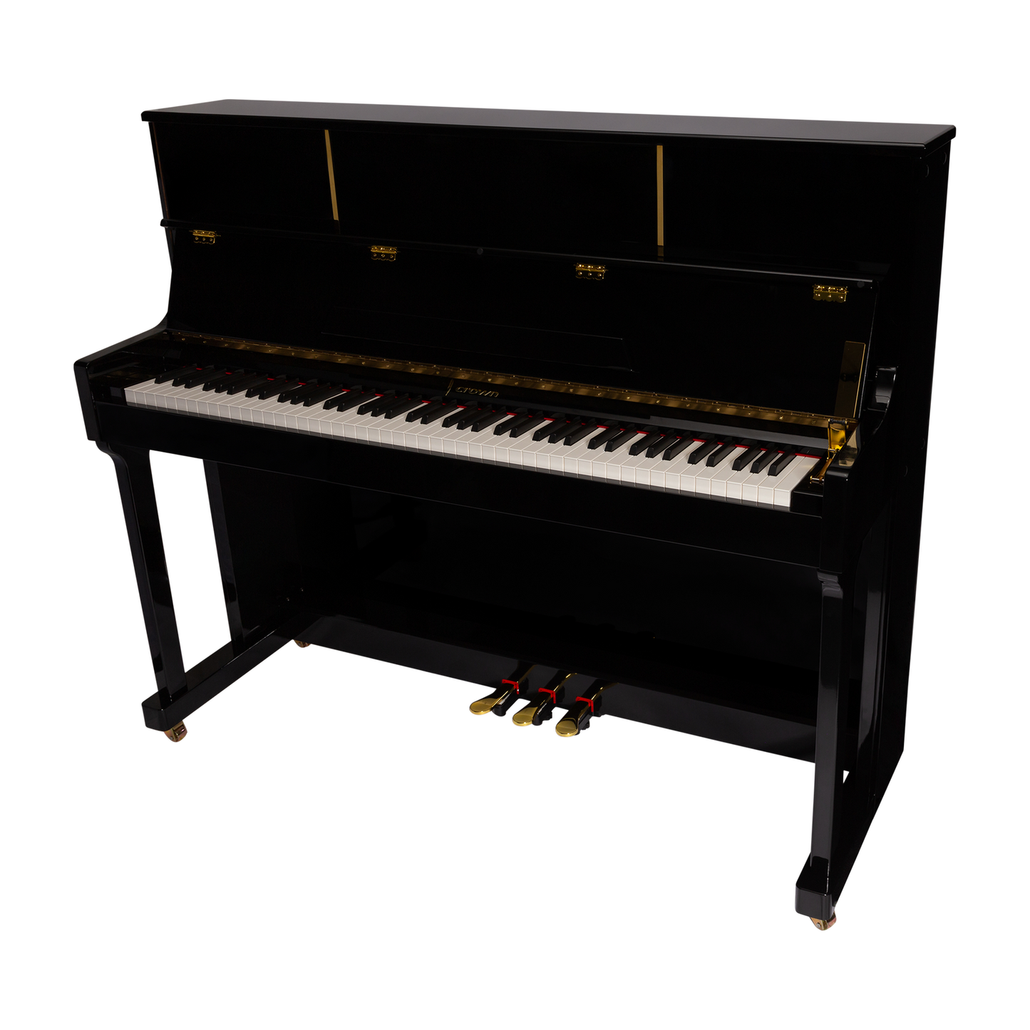 Crown CDP-901-BLK Upright 88-Key Weighted Digital Piano with French Dream Sound Engine, Black Finish