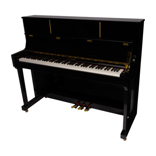 Crown CDP-901-BLK Upright 88-Key Weighted Digital Piano with French Dream Sound Engine, Black Finish