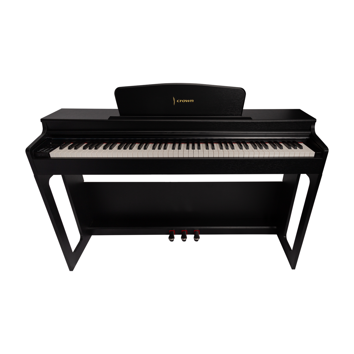 Crown CDP-906-BLK Upright 88-Key Weighted Digital Piano in Black — view 2