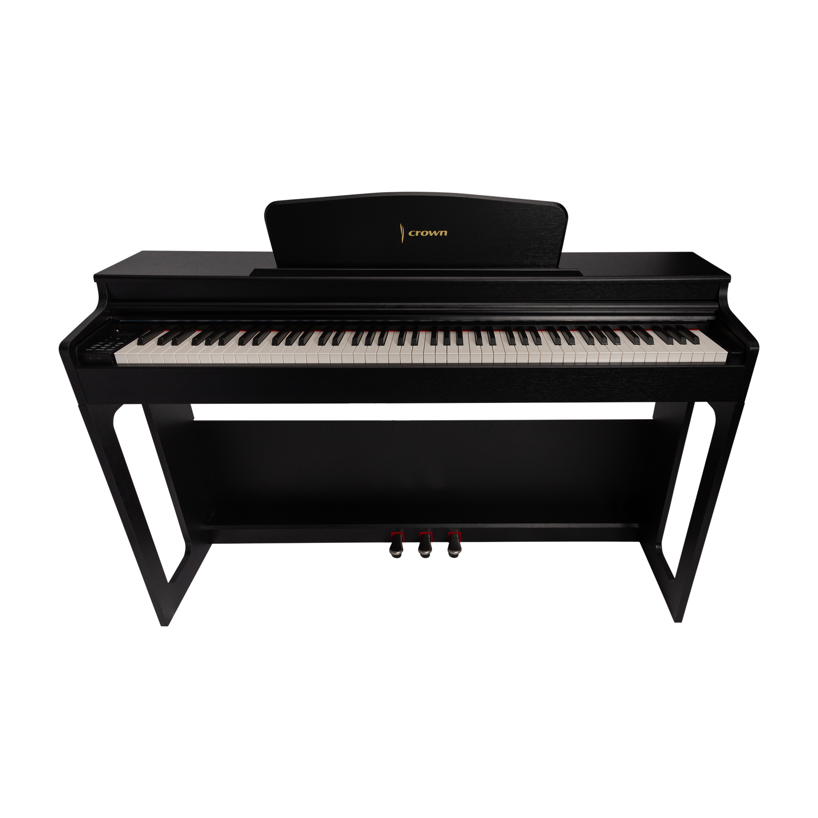 Crown CDP-906-BLK Upright 88-Key Weighted Digital Piano in Black — view 2