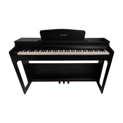 Crown CDP-906-BLK Upright 88-Key Weighted Digital Piano in Black — view 2