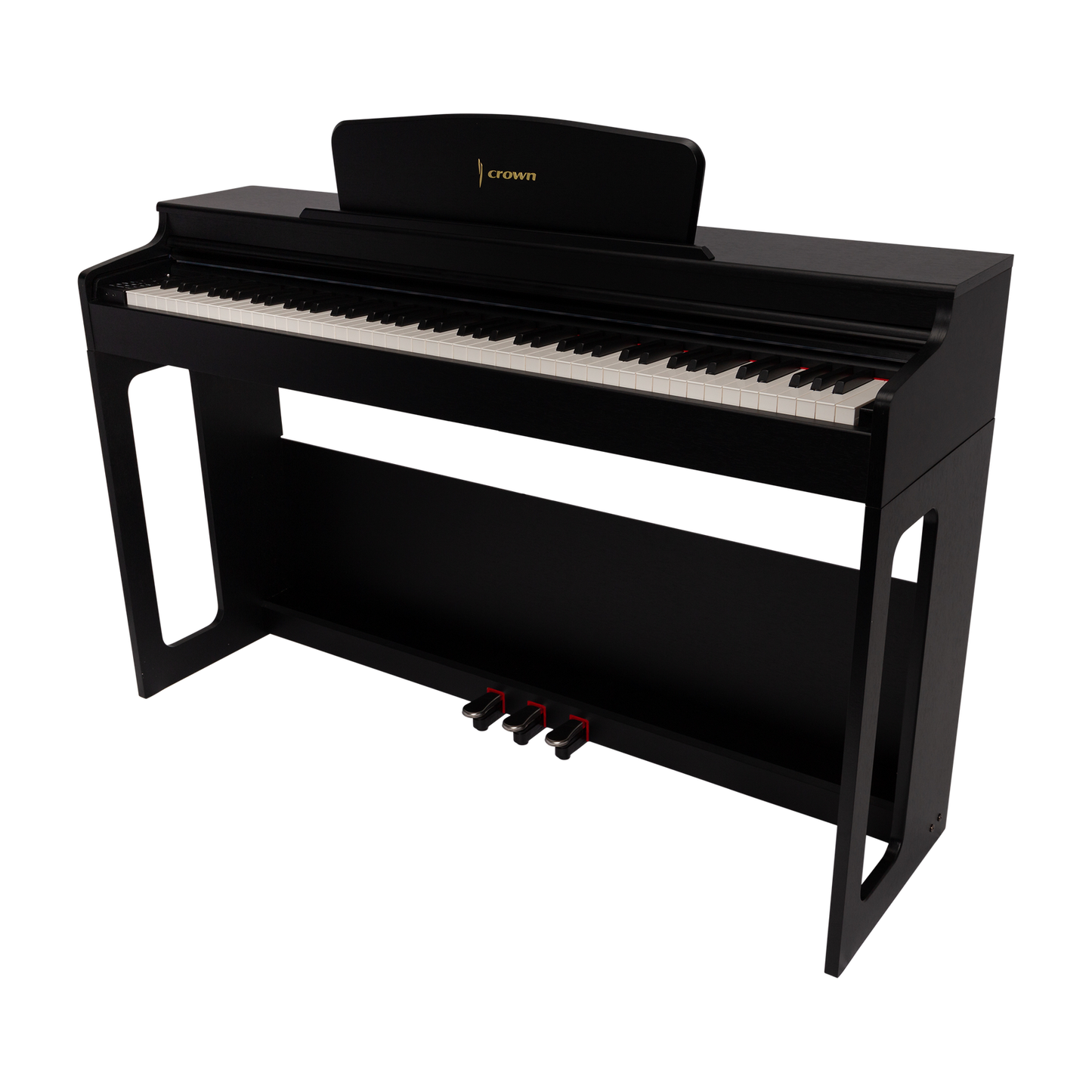 Crown CDP-906-BLK Upright 88-Key Weighted Digital Piano in Black
