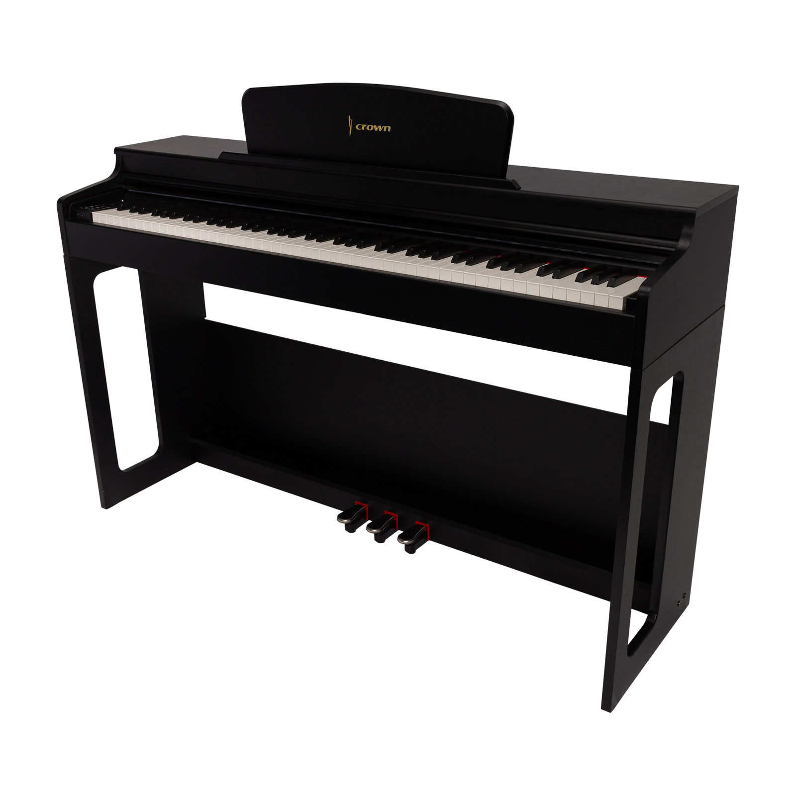 Crown CDP-906-BLK Upright 88-Key Weighted Digital Piano in Black