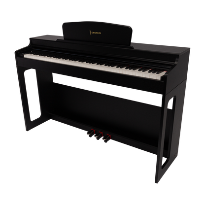 Crown CDP-906-BLK Upright 88-Key Weighted Digital Piano in Black