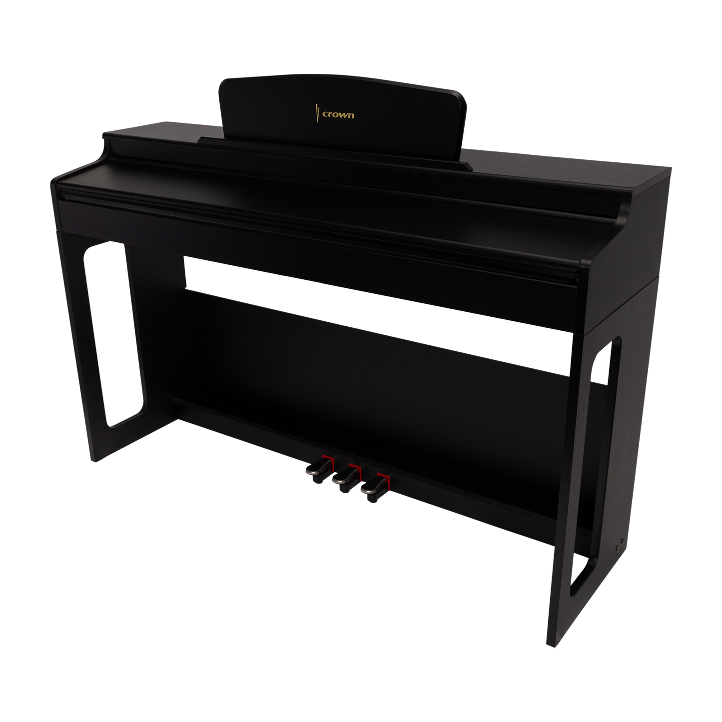 Crown CDP-906-BLK Upright 88-Key Weighted Digital Piano in Black — view 4