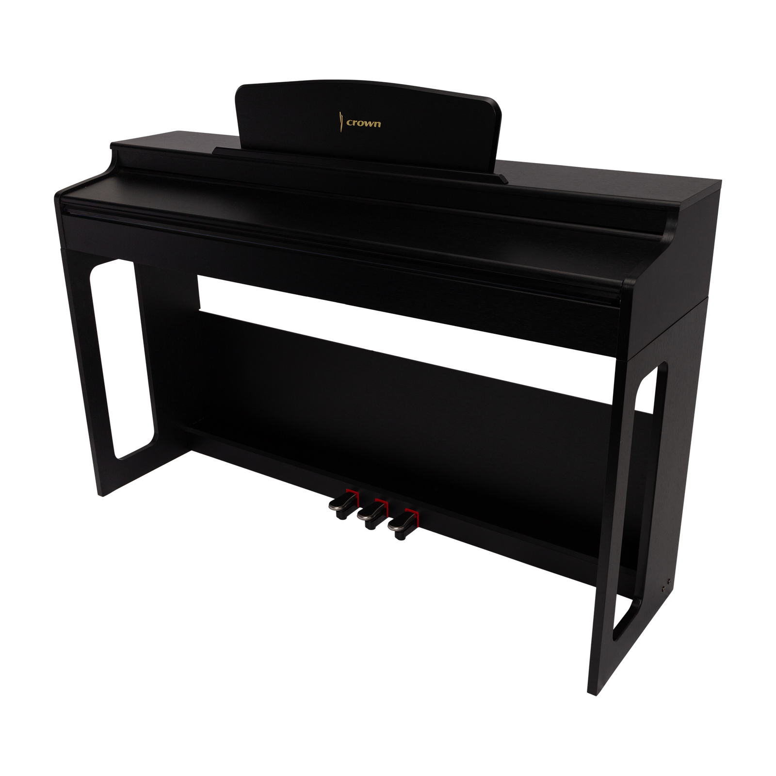 Crown CDP-906-BLK Upright 88-Key Weighted Digital Piano in Black — view 4