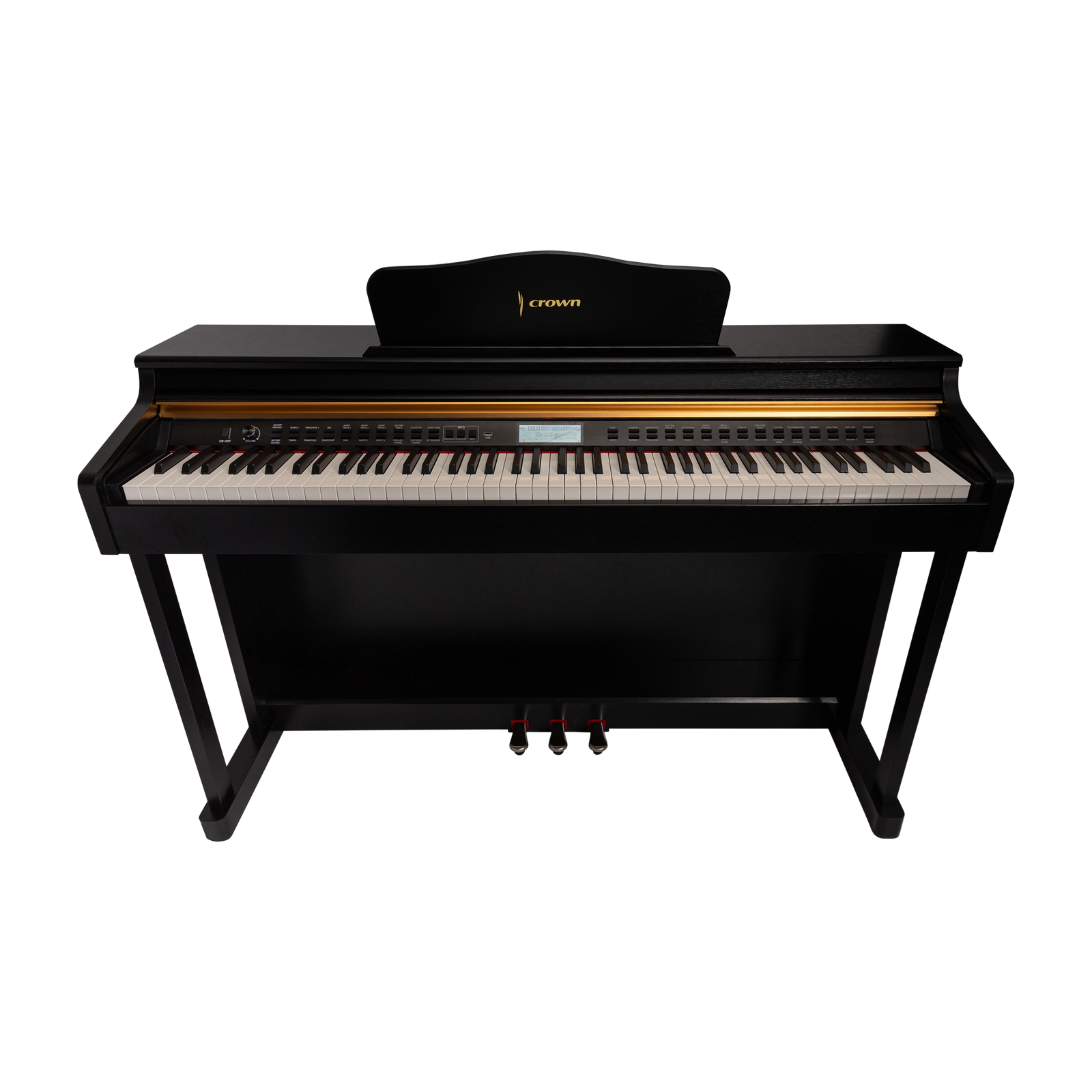 Crown CDP-913 Black Upright 88-Key Digital Piano with French Dream Sound Engine and 600 Tones — view 3