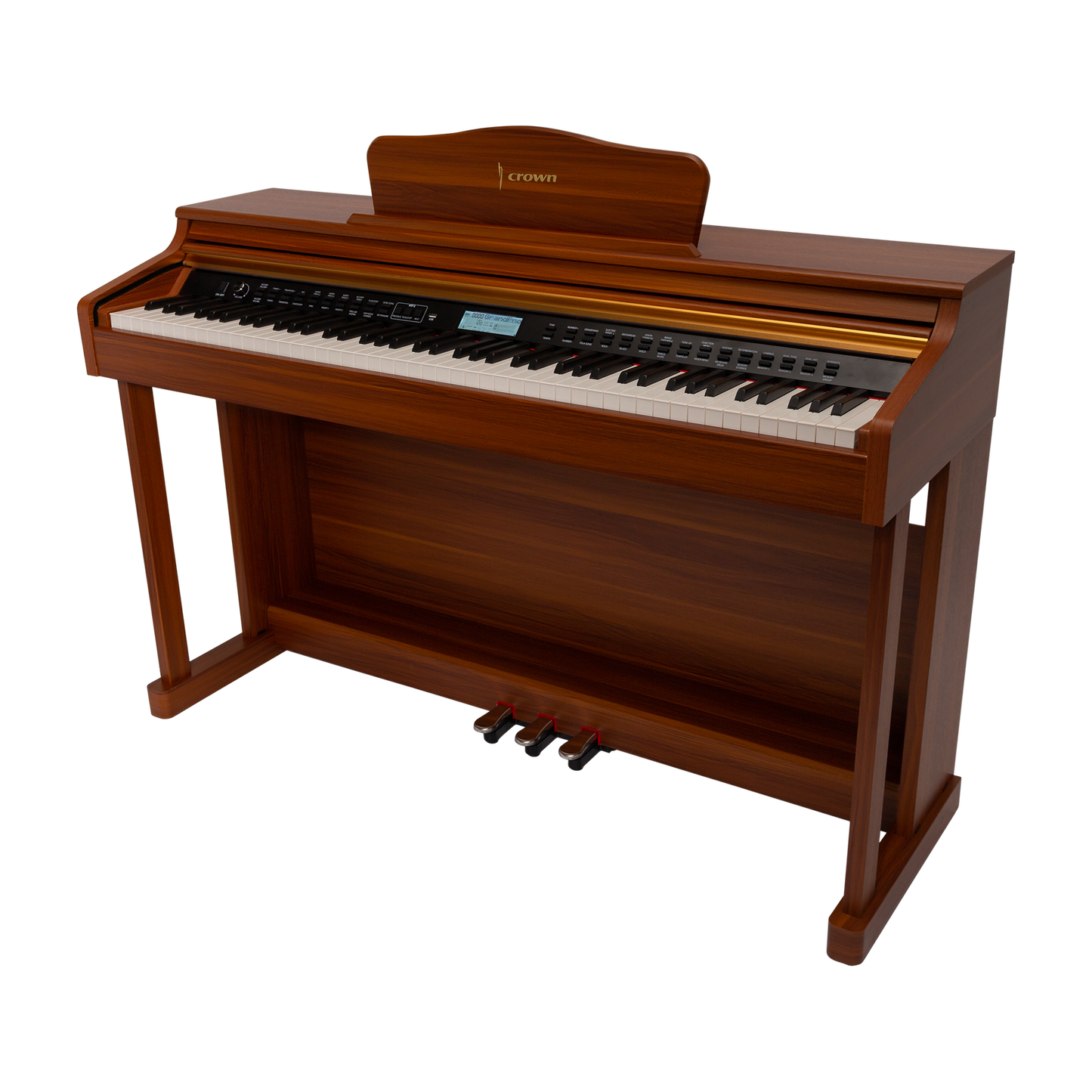 Crown CDP-913-WDG Upright 88-Key Weighted Digital Piano Woodgrain Finish