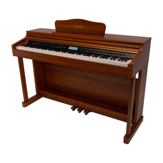 Crown CDP-913-WDG Upright 88-Key Weighted Digital Piano Woodgrain Finish