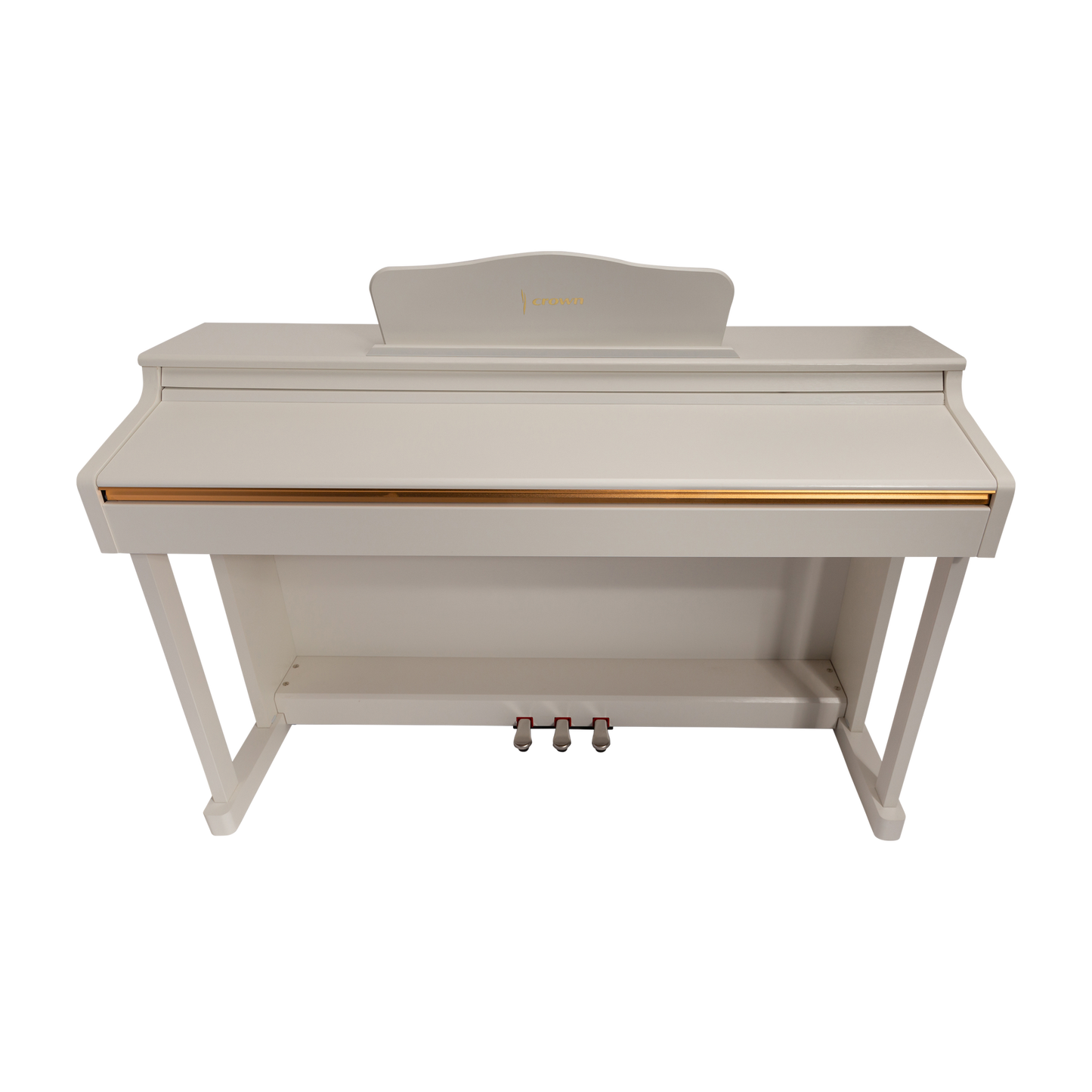 Crown CDP-913-WHT 88-Key Weighted Upright Digital Piano with French Dream Sound Engine, 600 Tones, 200 Rhythms, USB Connectivity — view 2