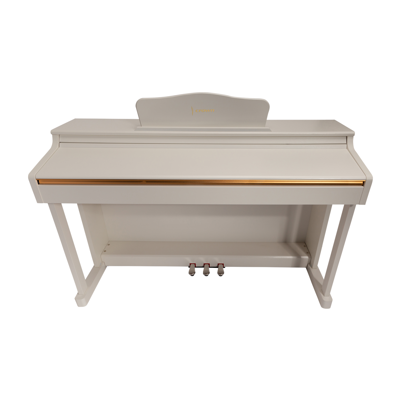 Crown CDP-913-WHT 88-Key Weighted Upright Digital Piano with French Dream Sound Engine, 600 Tones, 200 Rhythms, USB Connectivity — view 2