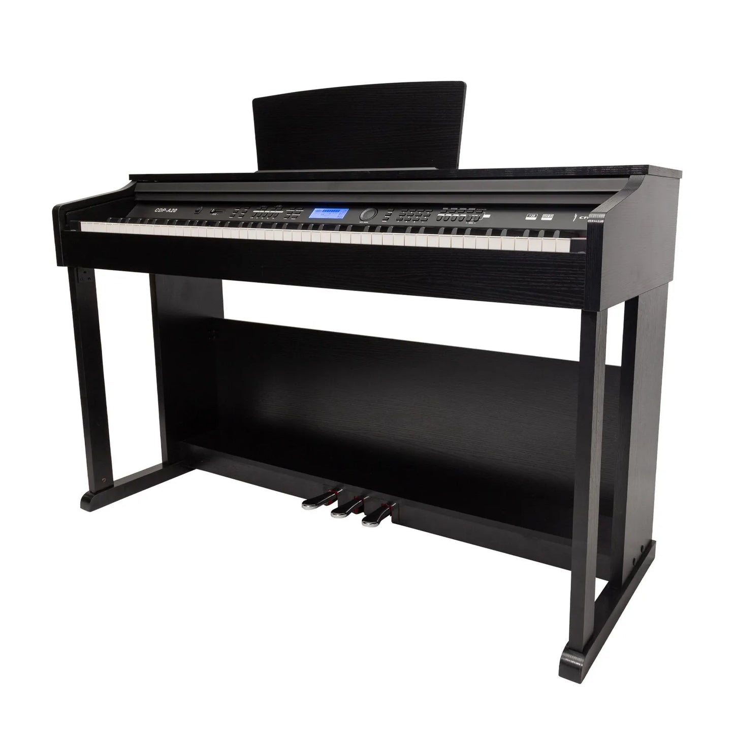 Crown CDP-A20 88-Key Touch Responsive Digital Piano with LCD Display, USB, MIDI, and Headphone Functionality