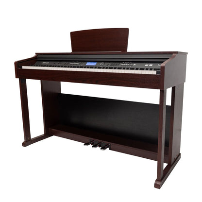 Crown CDP-A20 88-Key Touch Responsive Digital Piano with LCD, USB, MIDI, and Weighted Keys - Walnut Finish