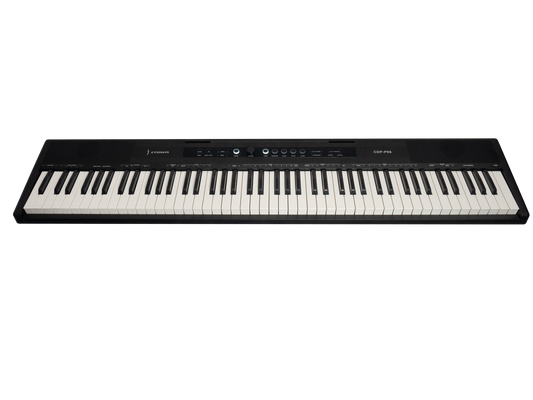 Crown P86 88-Key Touch Responsive Digital Piano with LCD Display and USB Port (Black)