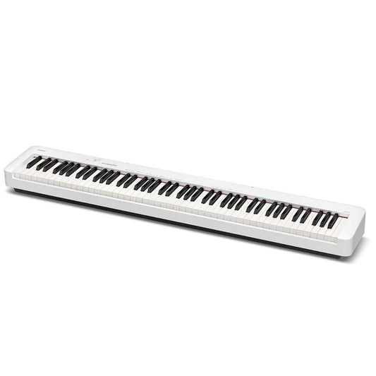 Casio CDP-S110WE Digital Piano with 88 Keys, Scaled Hammer Action, 10 Tones, Portable Design, Includes SP-3 Pedal and AC Adapter