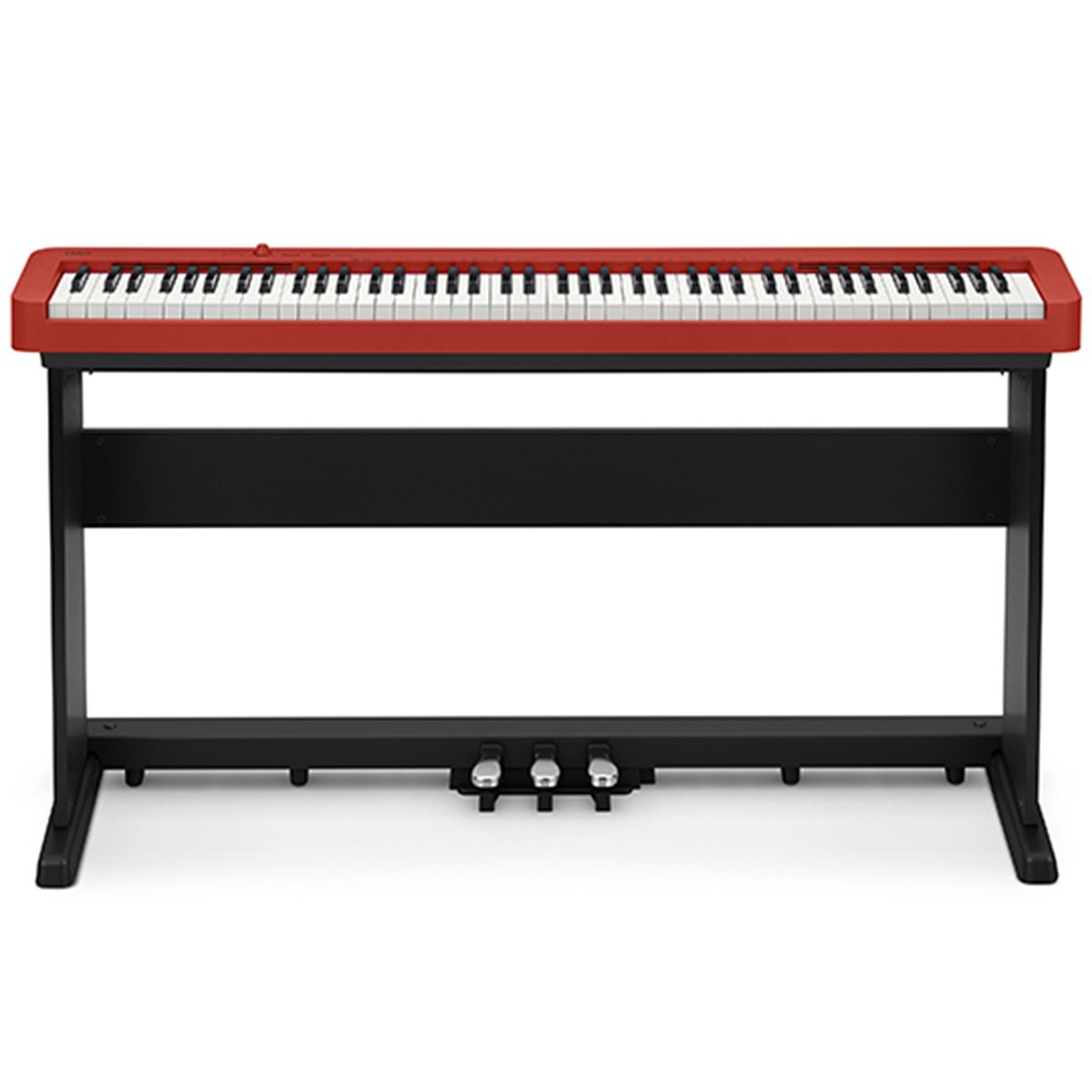 Casio CDP-S160 Digital Piano Red w/ CS470P Wooden Stand & 3-Pedal Board